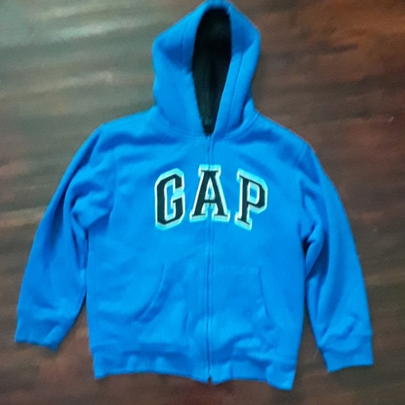 FLASH SALE .NEW Gap Kids blue plush hoodie jacket - Picture 2 of 6